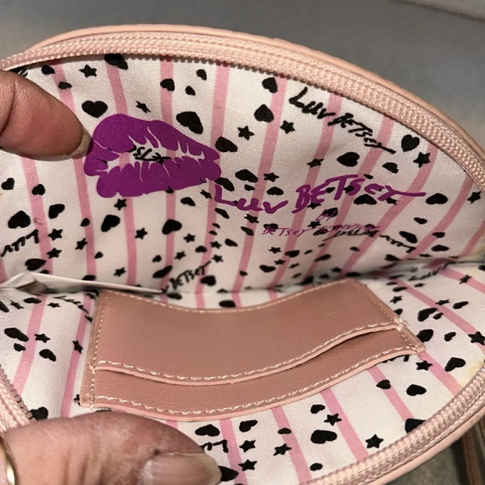 Betsey Johnson Pink Kitty cat  Wristlet purse
